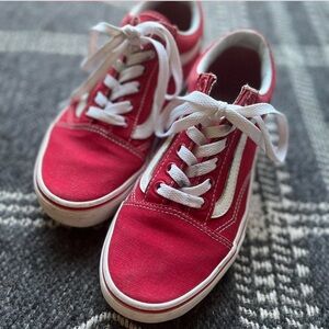 Red and white vans